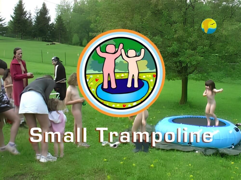 Naturist Freedom: Small Trampoline - Admission Permitted Only in the Nude