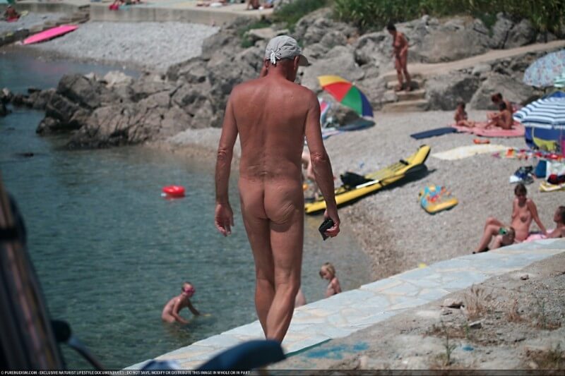 Nudist Shore Walking pics - The practice of nudity within a community