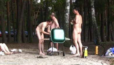Naturist Sport Medley 2 - A naked persons soul is visible through their body