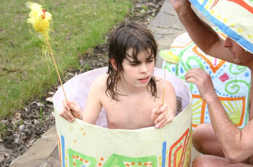 Easter 2X Eggs Outdoors photos - Nature provides the energy and strength for life, and well simply be naked