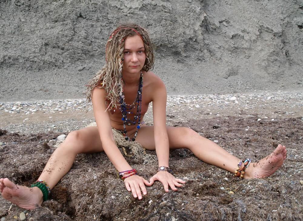 Naturists Rocky Stream Pixie Girls photos - Ideological naturists: exclusive materials