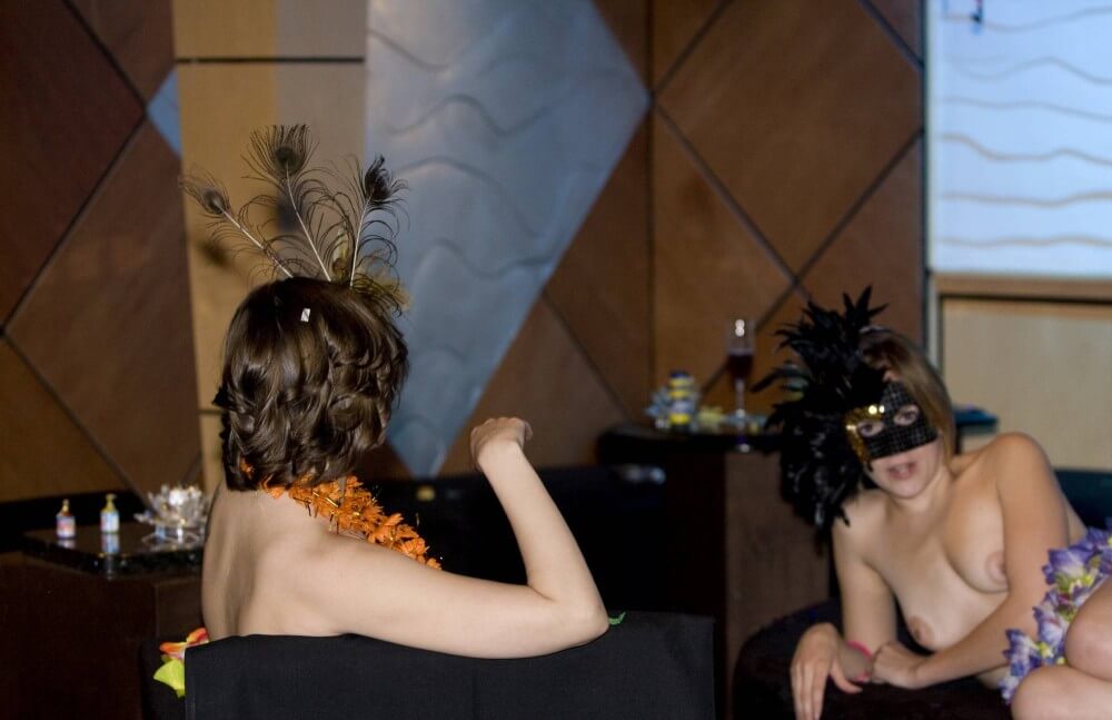 Masquerade Lounging photos - Getting rid of swimsuits