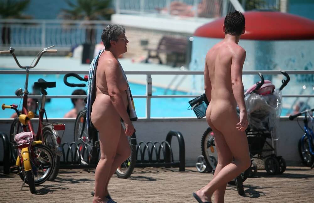 Sun-Soaked Sidewalk pics - Happiness is achieved through embracing naturism