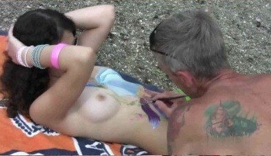 Body Art Nudist Beach 1 Full HD video - Striving for harmony and peace of mind is the essence of naturism
