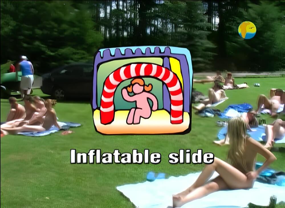 Naturist: Freedom: Inflatable Slide - The worship of the naked body