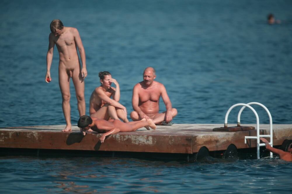 Naturist Family Water Slab pics - Boundaries disappear in the world of nudism