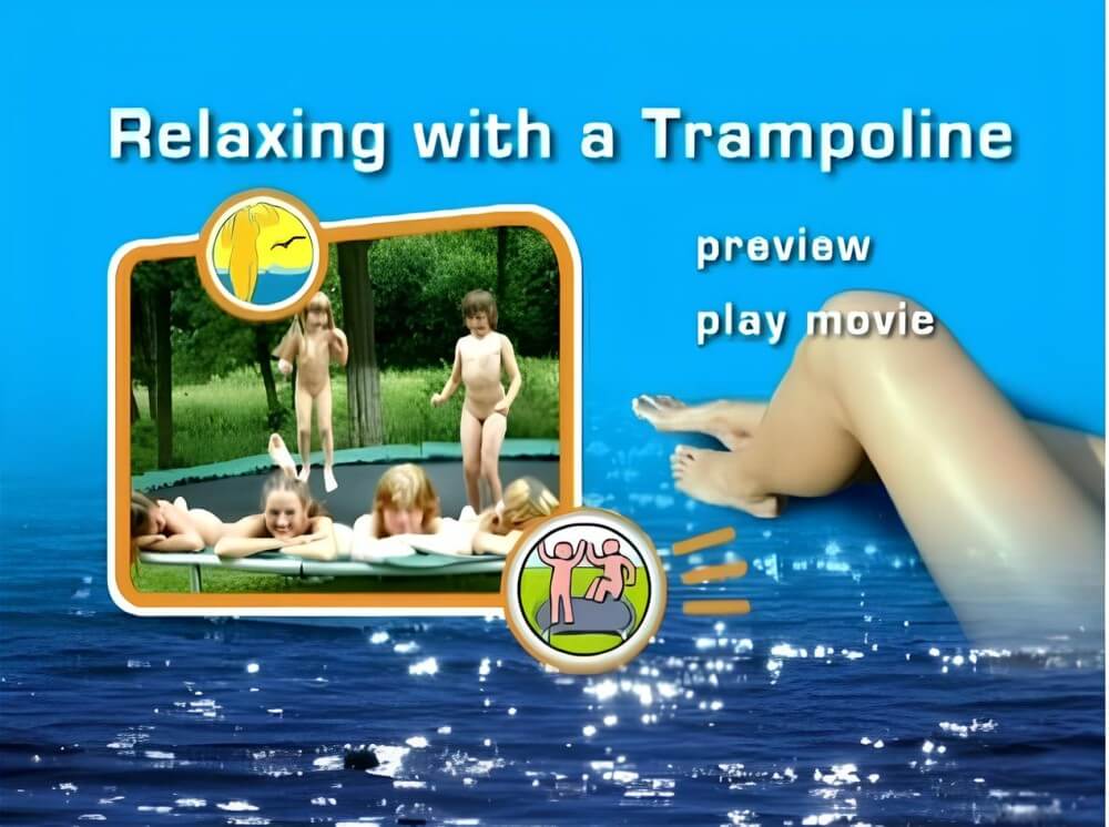 Naturist Freedom: Relaxing with a trampoline DVD - A nudist values trust and honesty between people